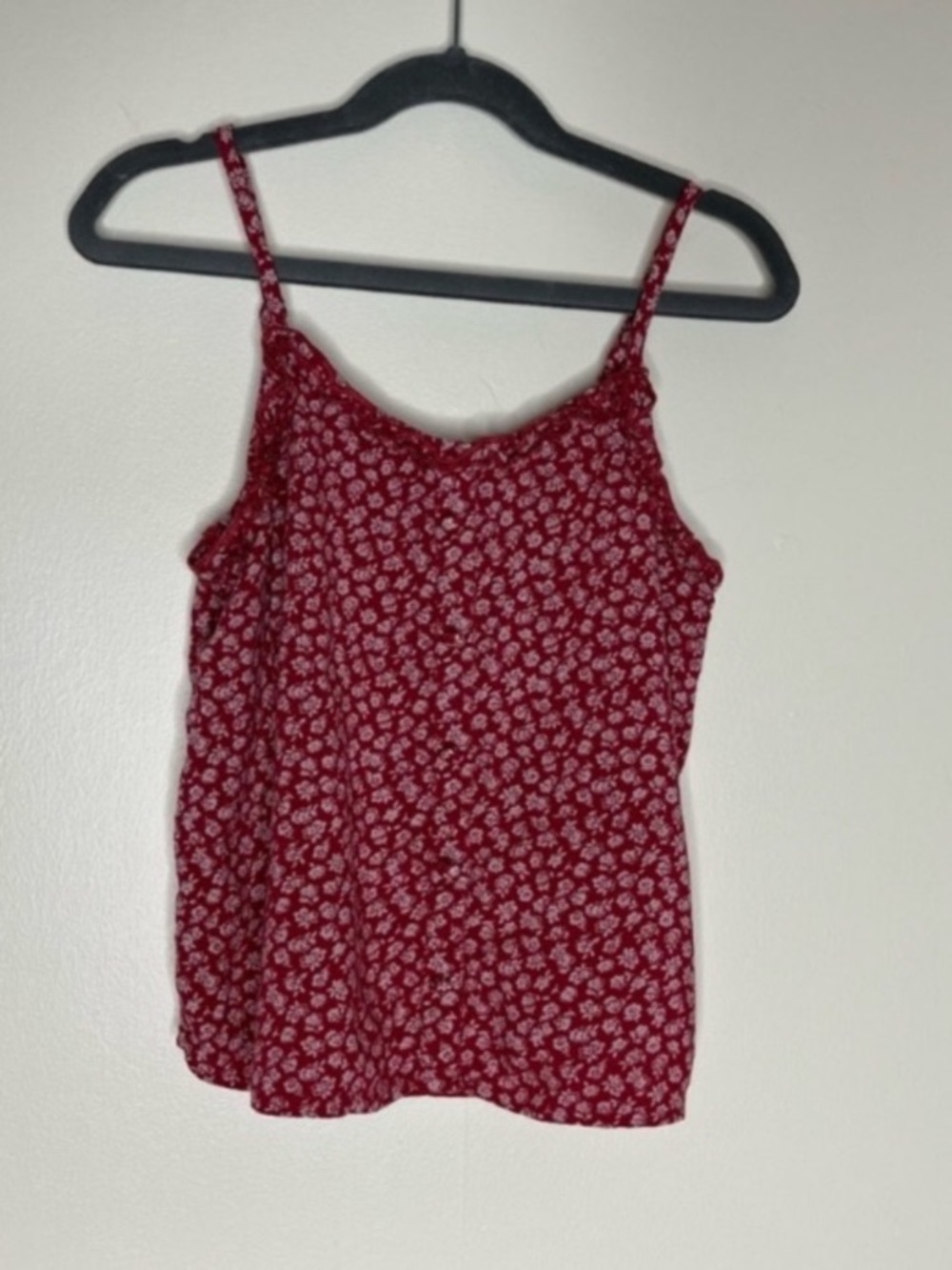 Abercrombie Kids girls red floral cami tank top 9/10